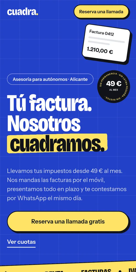 Ejemplo de web para una asesoría, vista en el móvil