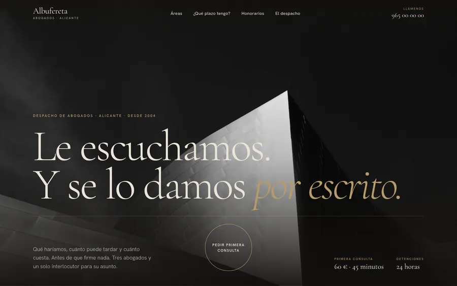 Ejemplo de web para un despacho de abogados